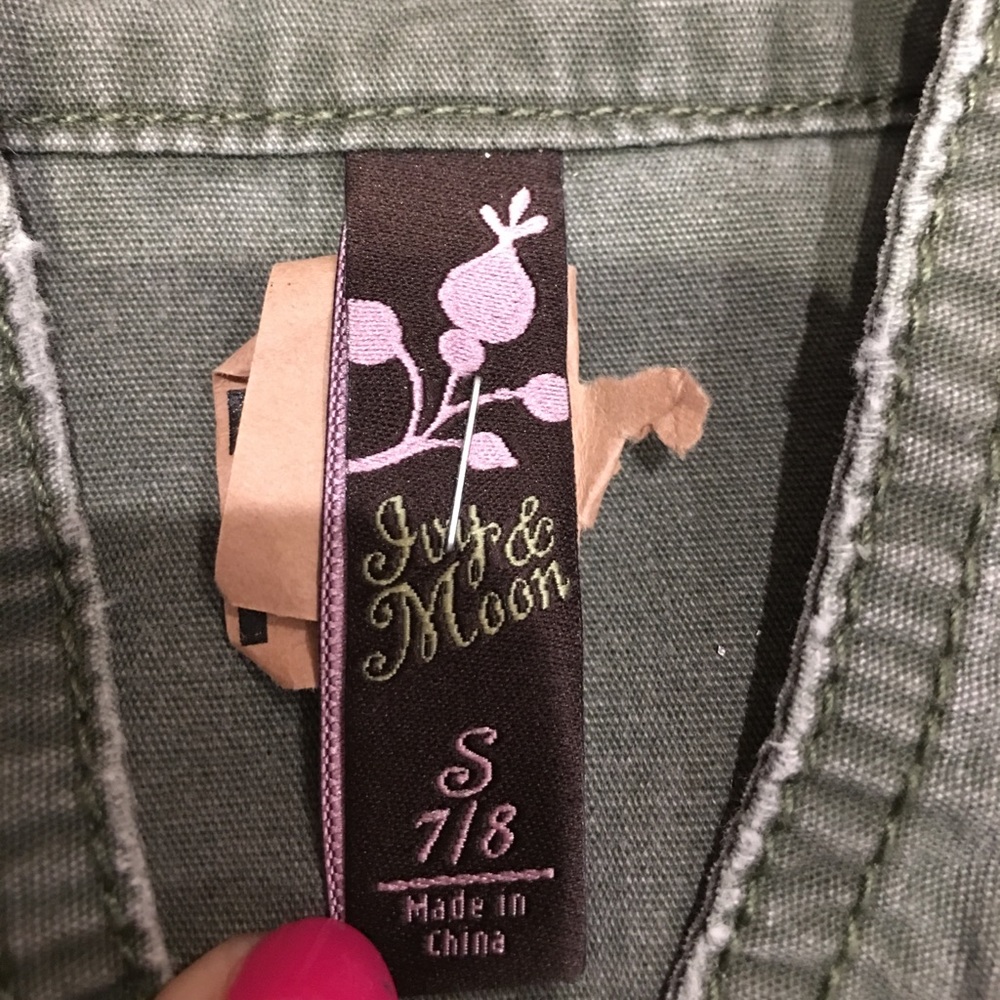 Girls Army Green Jacket - Picture 2 of 7