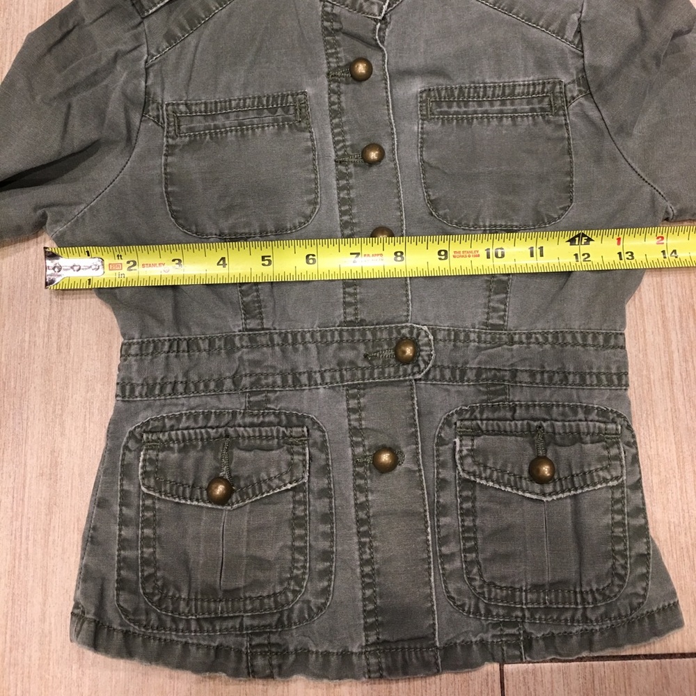 Girls Army Green Jacket - Picture 7 of 7