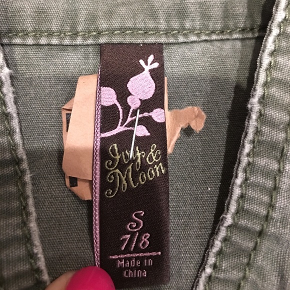 Girls Army Green Jacket - Picture 2 of 7