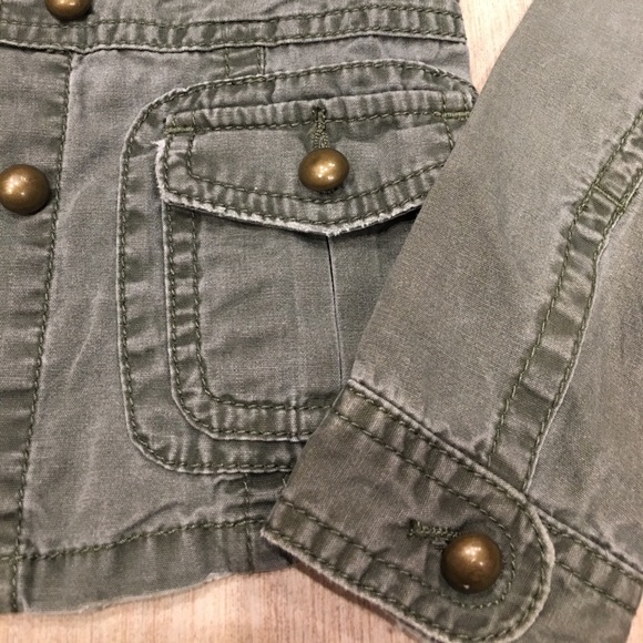 Girls Army Green Jacket - Picture 3 of 7