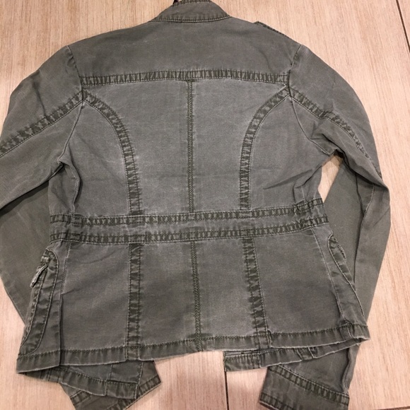 Girls Army Green Jacket - Picture 4 of 7