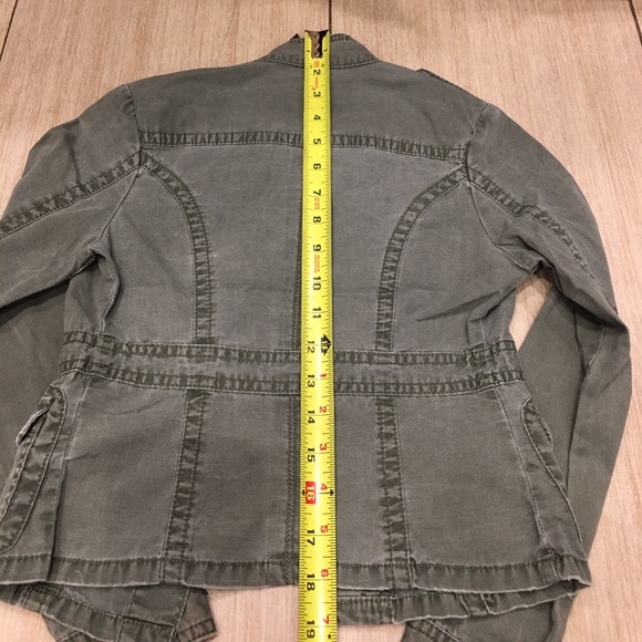 Girls Army Green Jacket - Picture 5 of 7