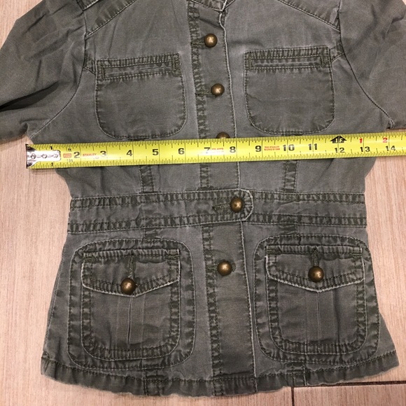 Girls Army Green Jacket - Picture 7 of 7