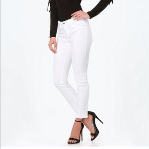 Bebe White Heartbreaker Skinny Jeans