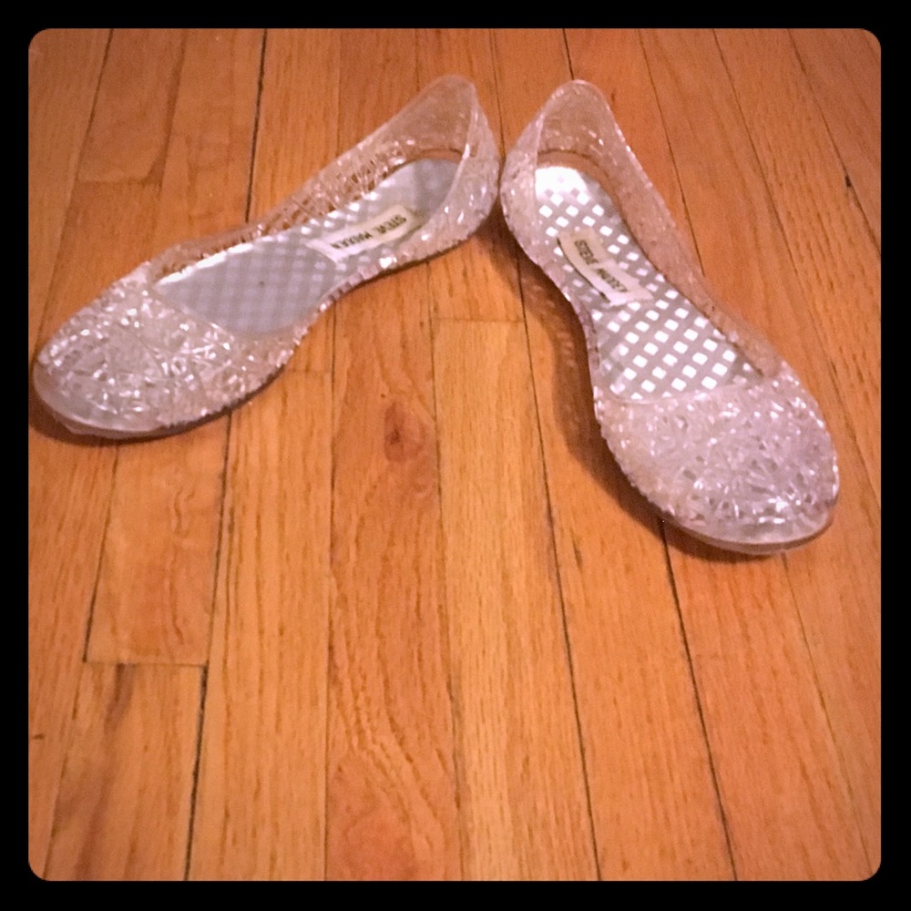 Steve Madden Clear Jelly Flats
