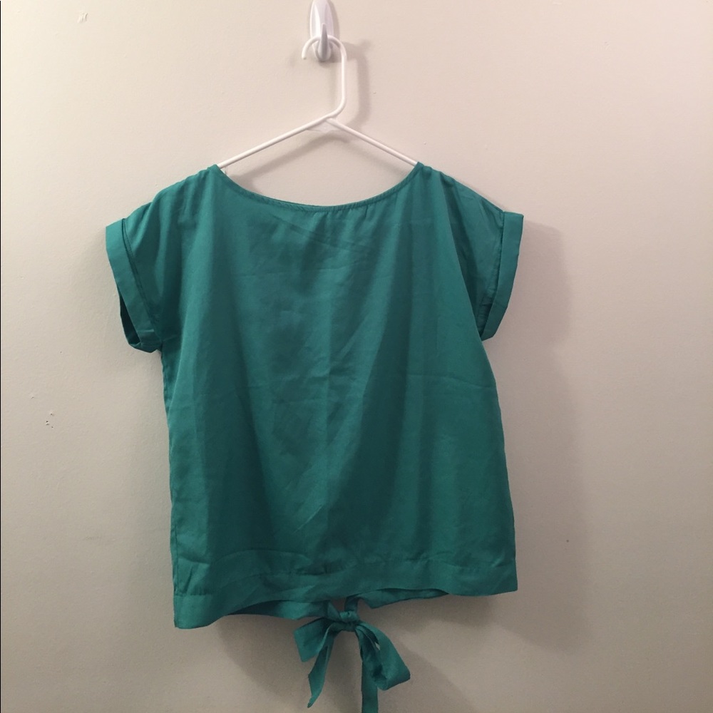 Mango green / turquoise blouse