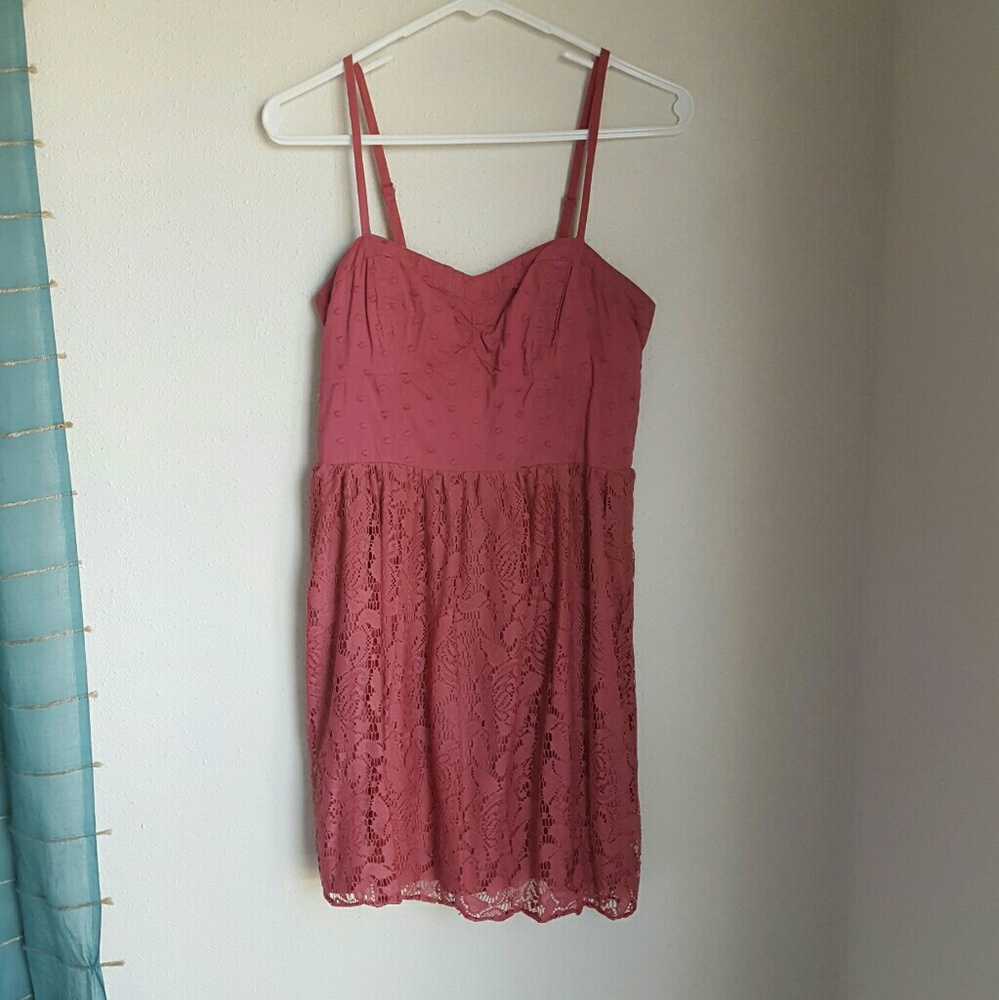 AE Pink Textured Dress