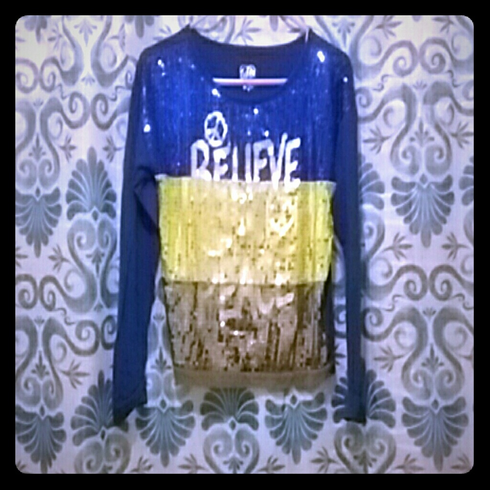 Neon Sequins Top