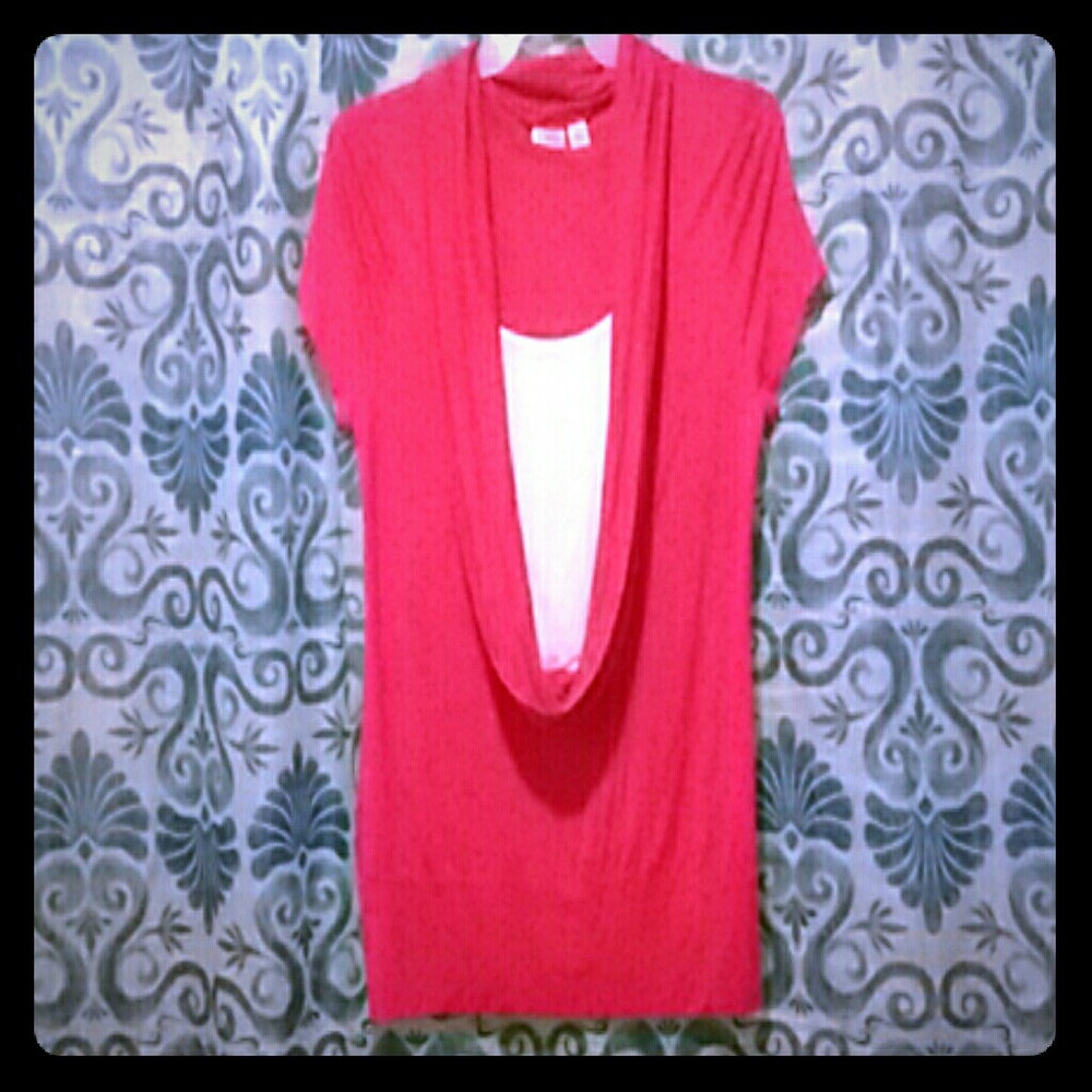 Hot pink scoop neck