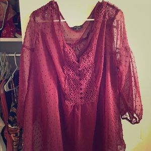 Cal Style - size 2X - Flowy maroon Top - NEWWWW⭐️
