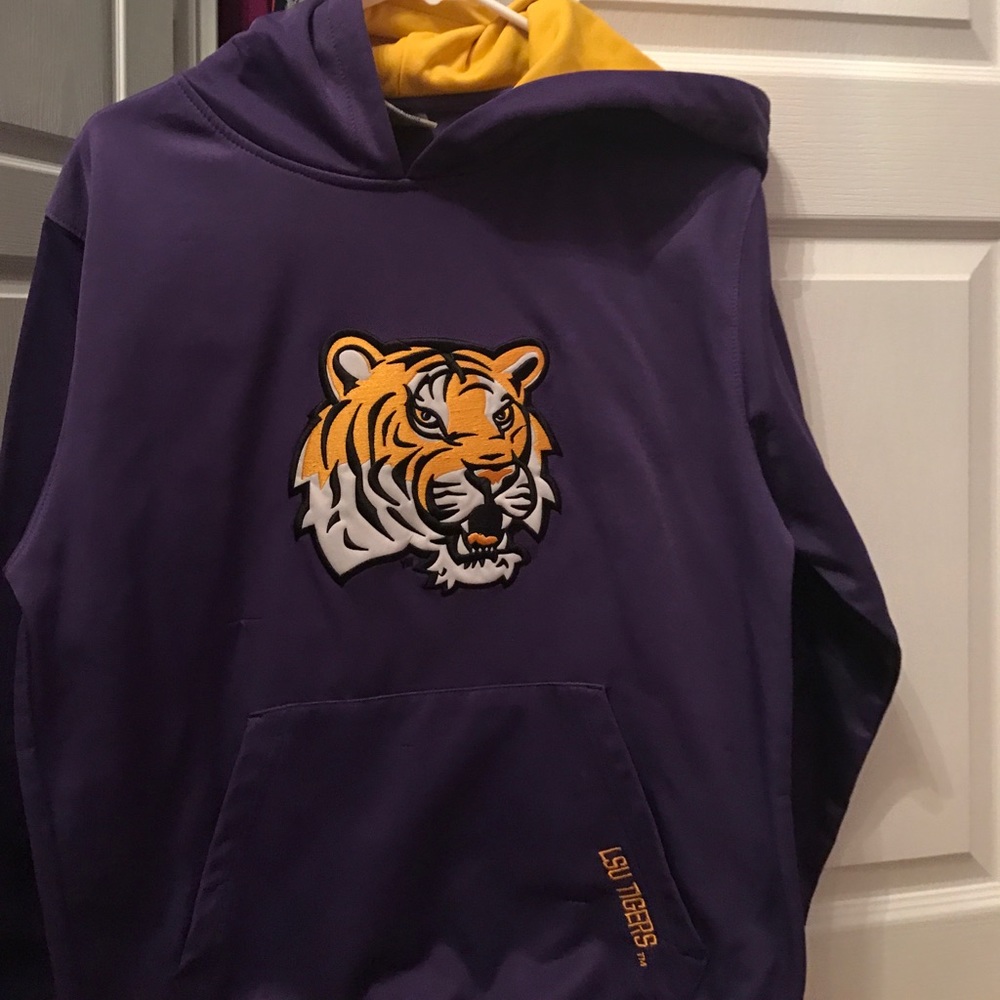 LSU stitched hoodie