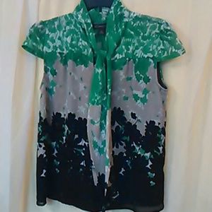 INC silk ties into bow at neck