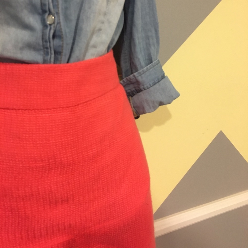 Coral Pencil Skirt - J. Crew