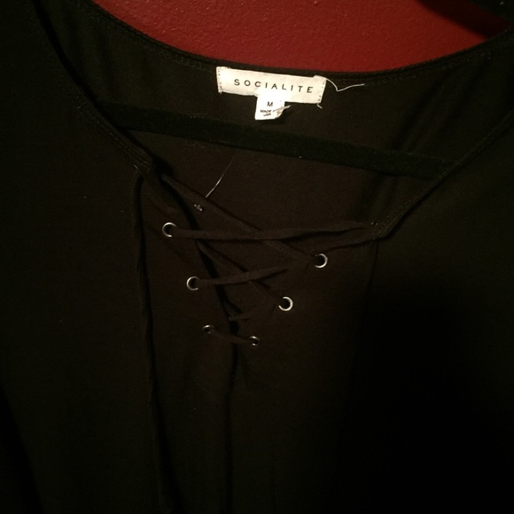 Tilly's lace up black dress - Picture 2 of 3