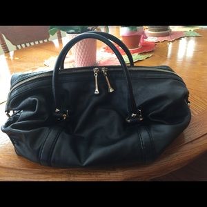 Authentic GUCCI Black Leather Satchel Handbag