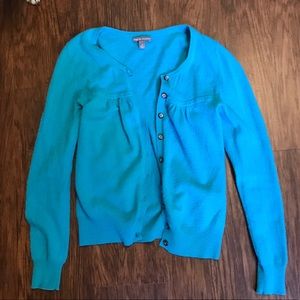 Apt. 9 Turquoise Cashmere Cardigan Sweater