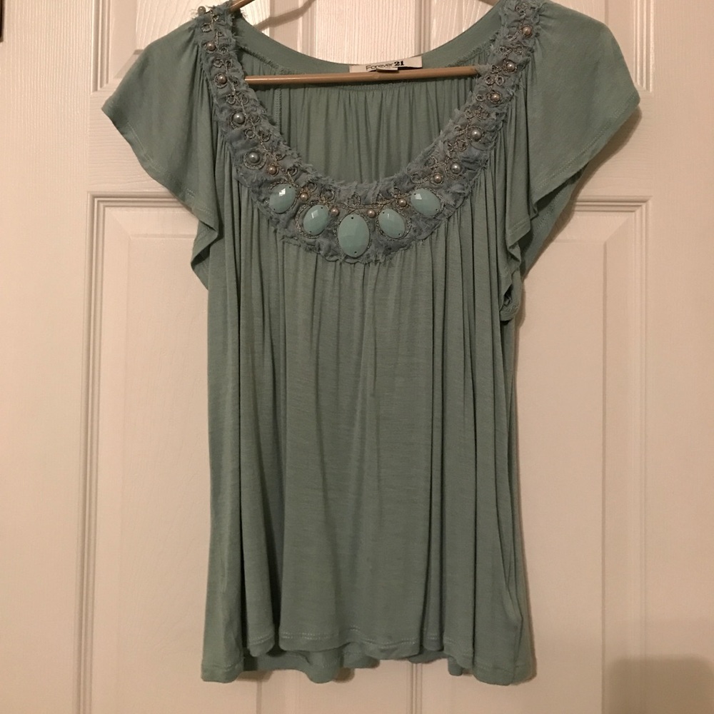 Jewel Neckline blouse | Forever 21