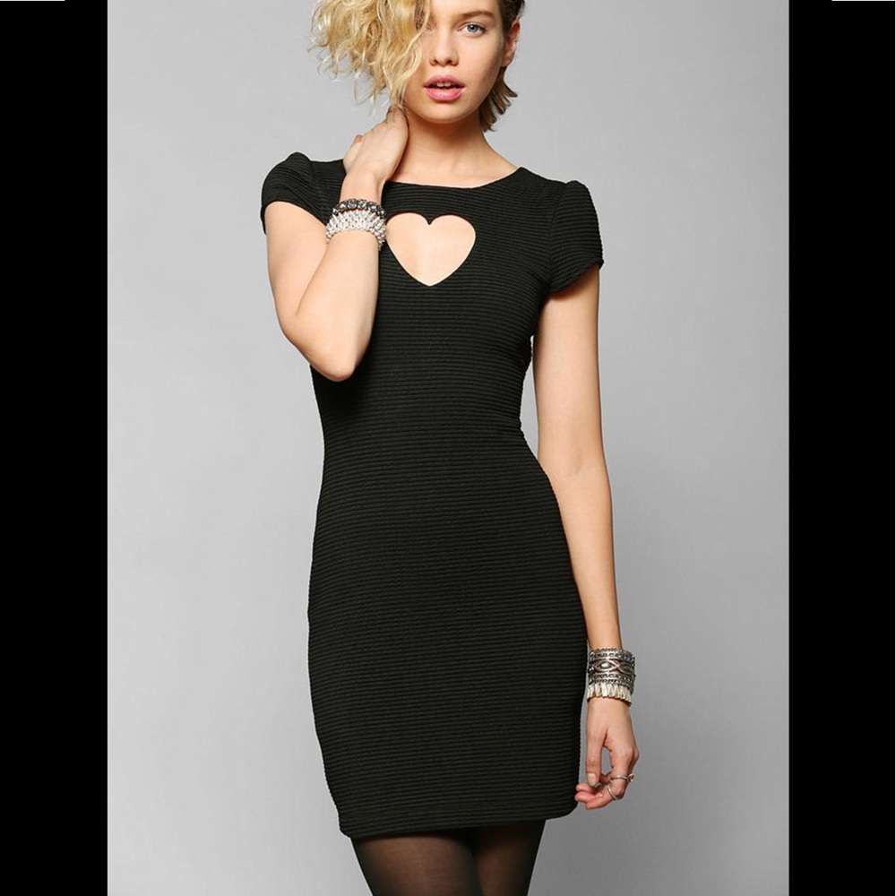 Urban Outfitters Heart Cutout Bodycon Mini Dress