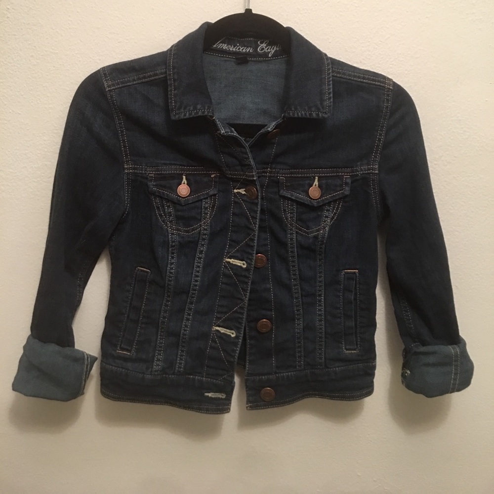 American Eagle Outfitters Dark Denim Jacket