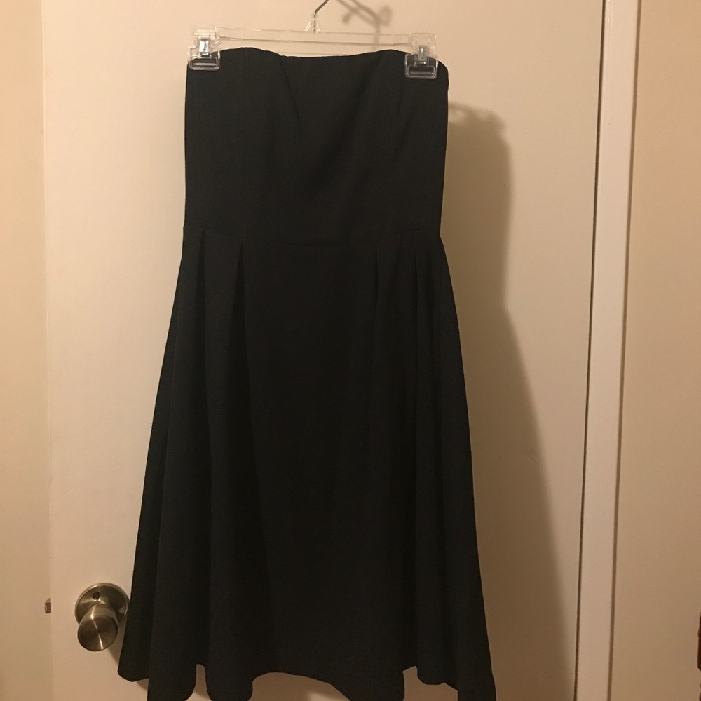 Strapless black dress