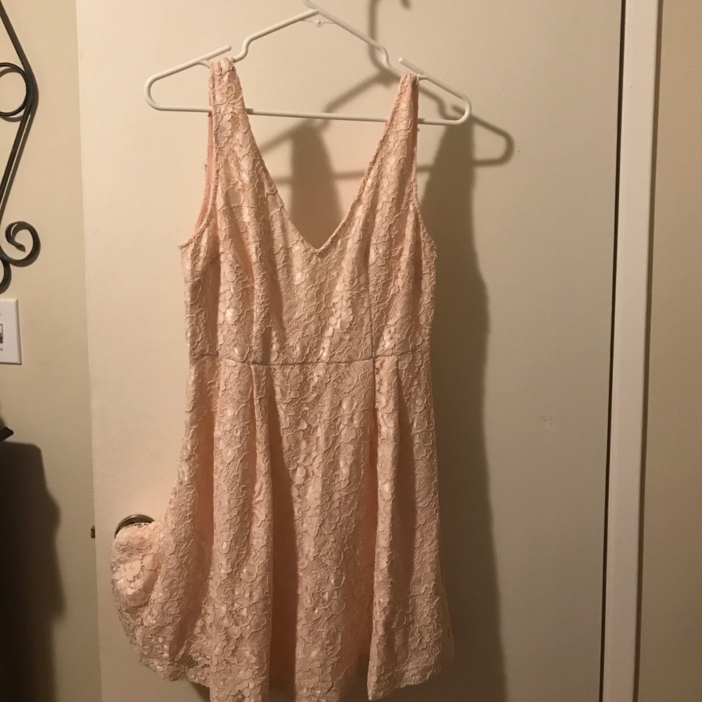 Pink lace dress
