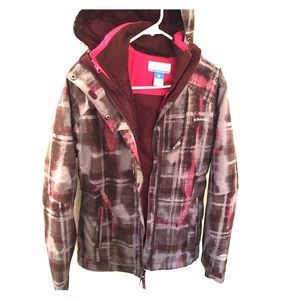 Columbia three in one ski jacket