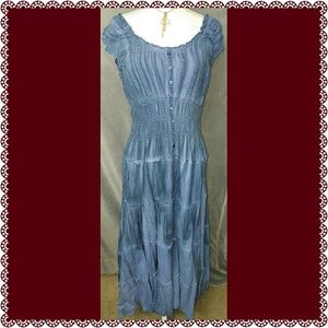 Plus Size Peasant Off The Shoulder Dress