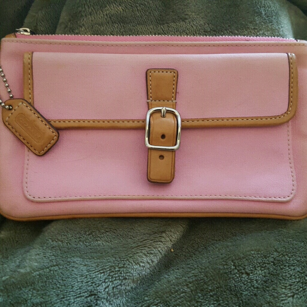 Coach fabric wristlet