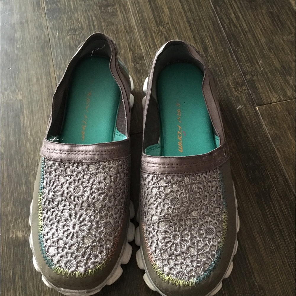 Sketchers memory foam slip ons