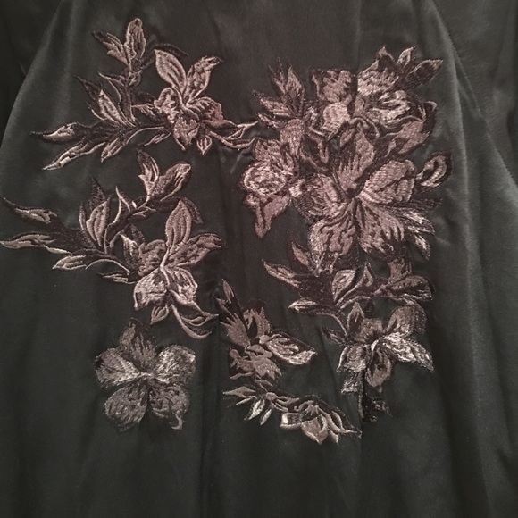 New H&M Navy Blue Embroidered Bomber - Picture 3 of 4