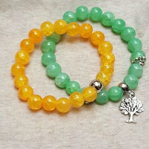 Gemstone bracelet set