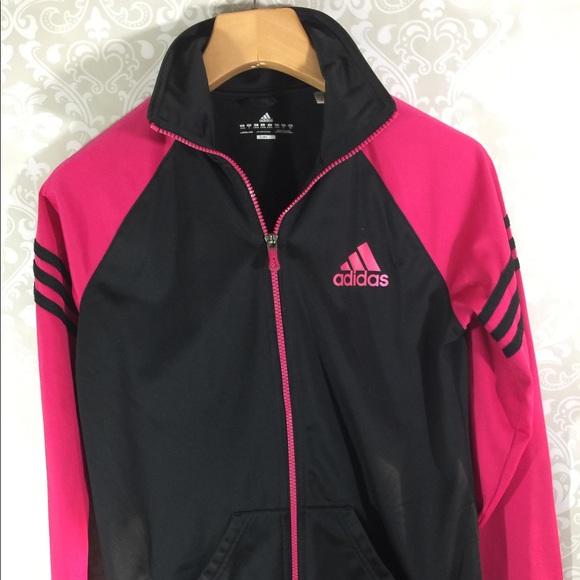 Adidas Jackets & Blazers - Adidas Black and Pink Jacket