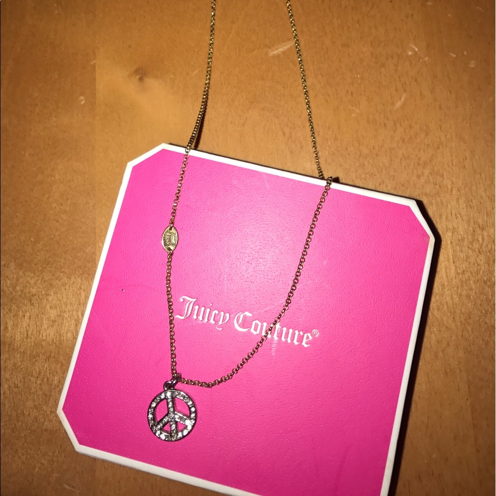 Juicy Couture Peace sign necklace!