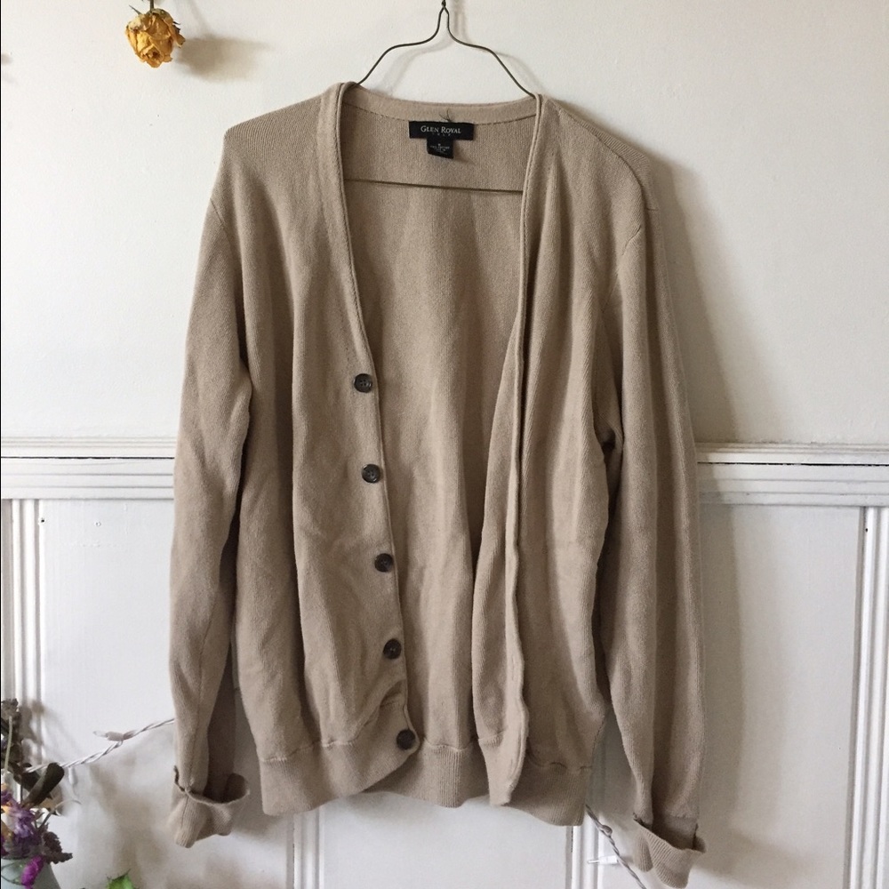 tan cardigan