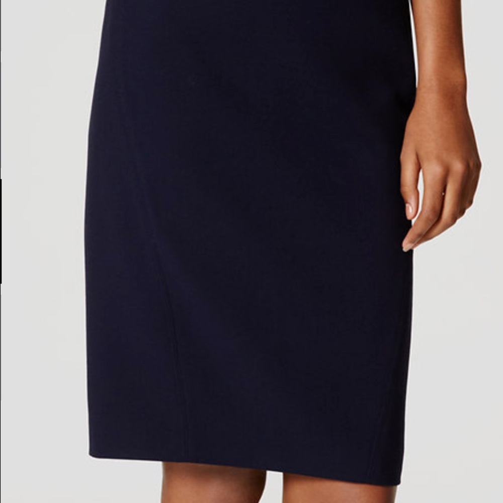 Seamed Scuba Pencil Skirt - Blue - New with Tags