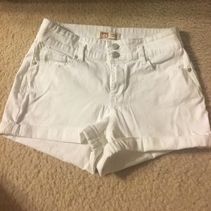 White high waisted shorts