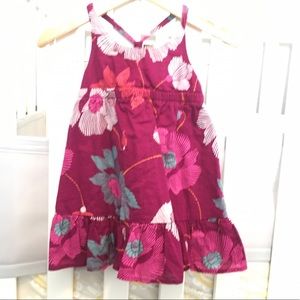Old Navy Fuchsia Floral Dress 12-18 Months
