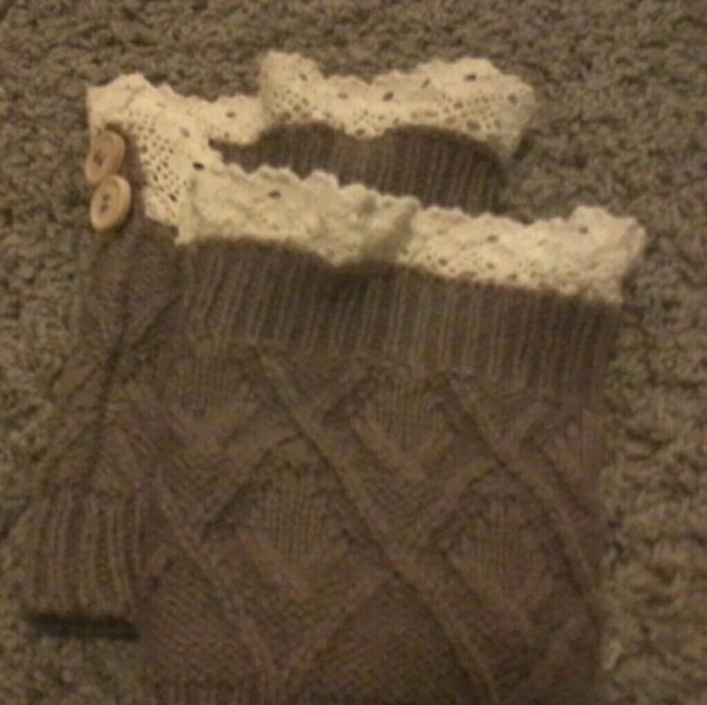 Brown boot cuffs