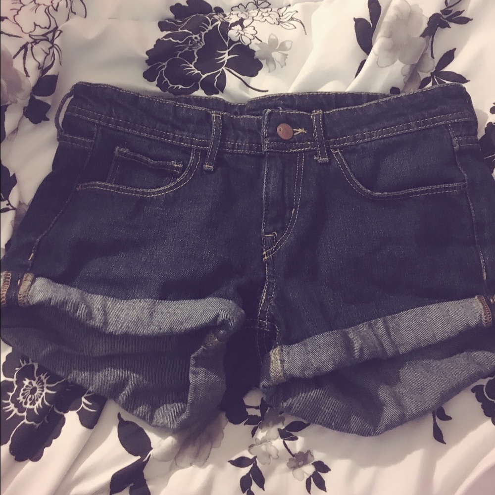 Dark Wash low rise shorts