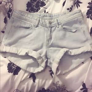 Light wash low rise.