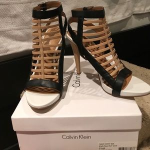 Calvin Klein cage pump