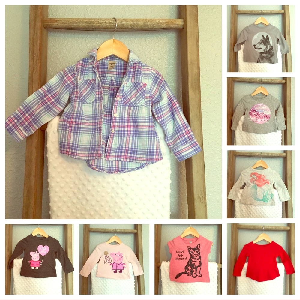 Old Navy Long Sleeve Tees - 12-18 Months