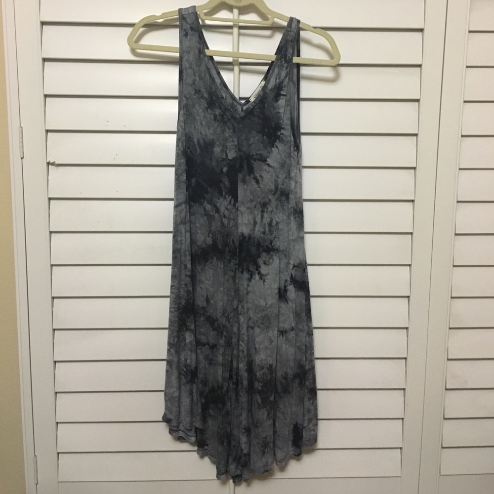 Grey cotton tie dye sundress