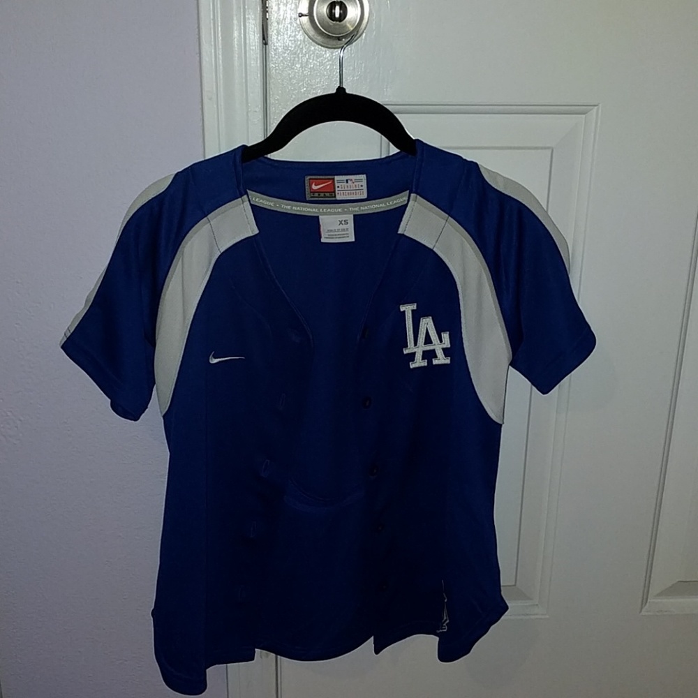 LA Dodgers Button Up Jersey - Junior Size XS