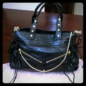 Botkier trigger clyde leather black handbag