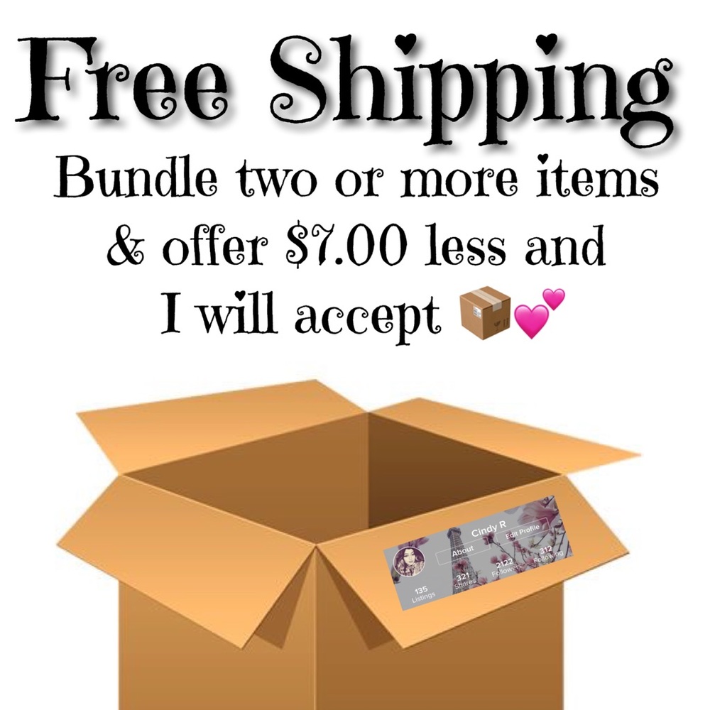 Free Shipping on bundles 📦💕