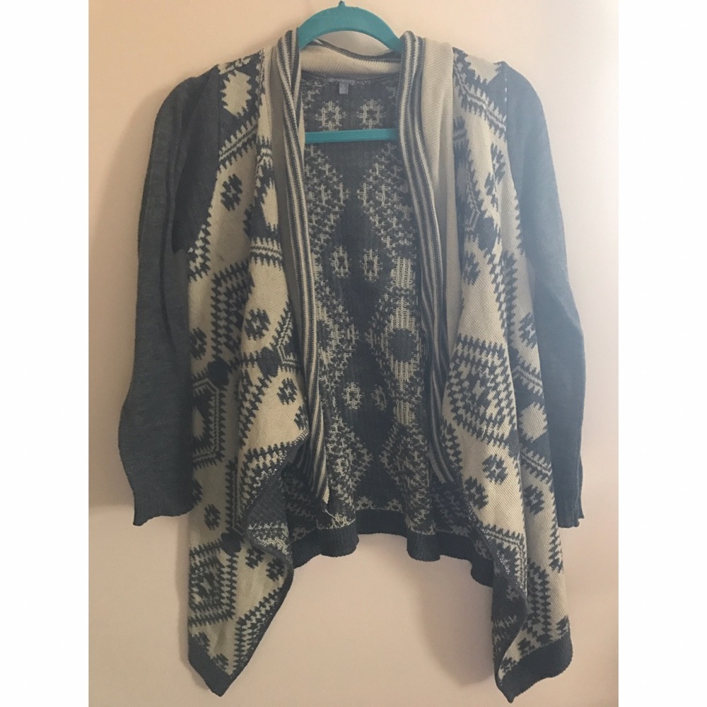 Long sleeve print cardigan