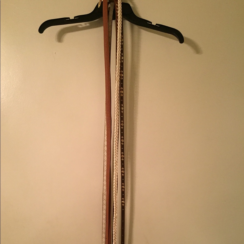 6 medium skinny belts.