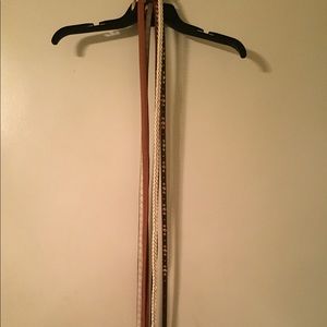 6 medium skinny belts.