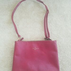 Burgundy Cross/Clutch Bag